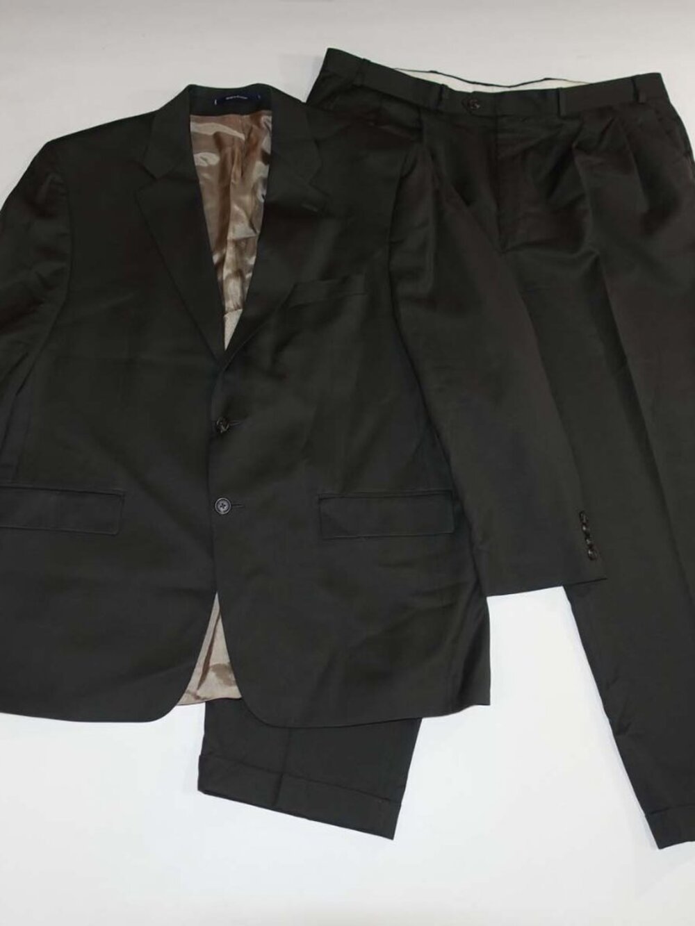 Chaps Ralph Lauren Men's 2 Button Suit Size 44 Regular 38 x 28 Dark Green 44R